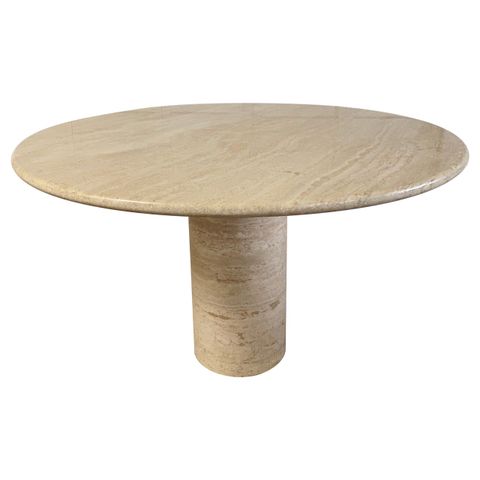 Mid-Century Modern Walnut Round Dining Table With Hourglass Pedestal ... regarding